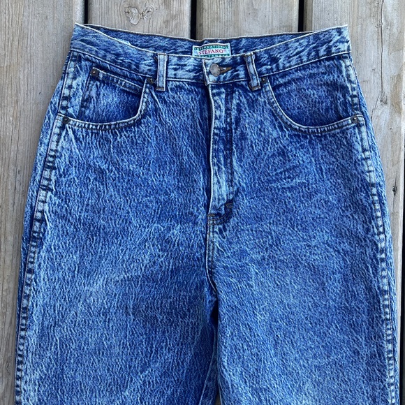 Vintage Stefano Acid Wash Denim Jeans Size 12 - Picture 5 of 9